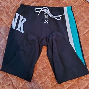 Pink Side Stripe Logo Jogger Style Sweatpants